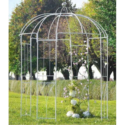 GAZEBO METALLO BIANCO D200 H27